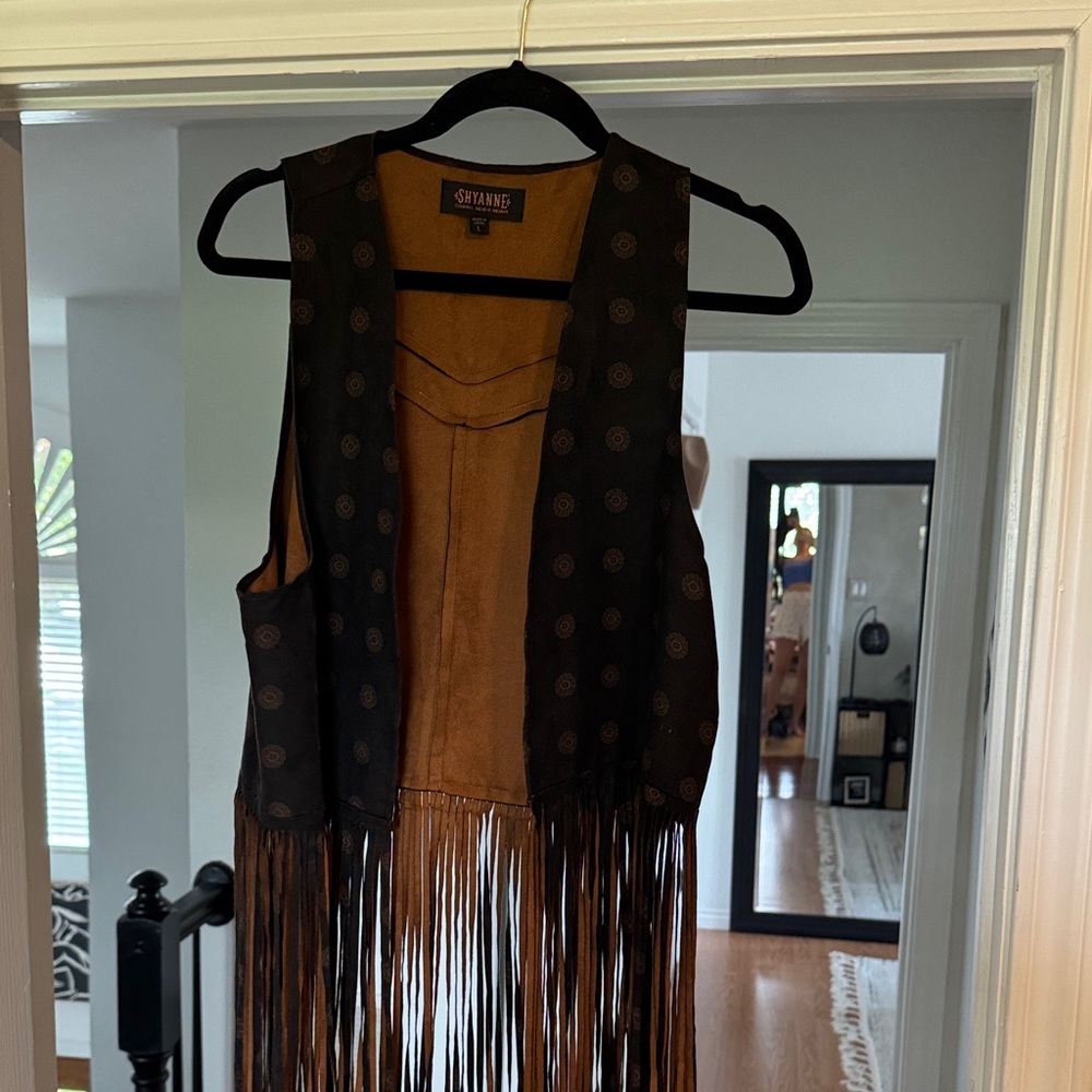 Shyanne Black and Brown Fringe Vest